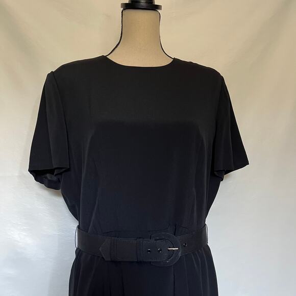 Vintage 80s Talbots Belted Dress Size 12 Preppy Minimalist Quiet Luxury USA - Picture 2 of 13